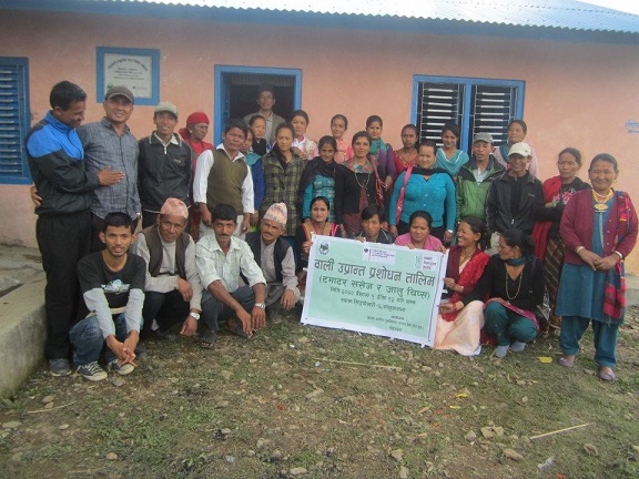 Abhishek during the Rural Reconstruction Nepal training