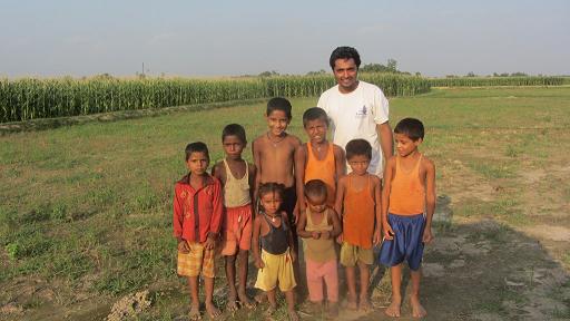 Dinesh and Nepalese children